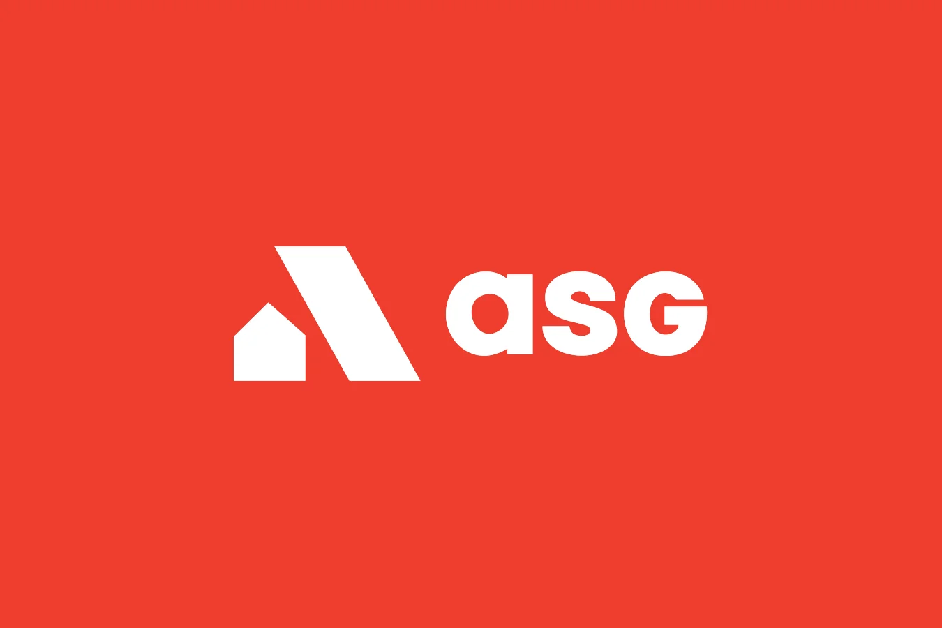 ASG wordmark in white on ASG red