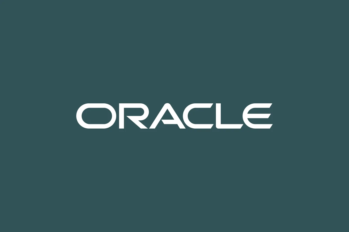 Oracle wordmark in white on dark teal